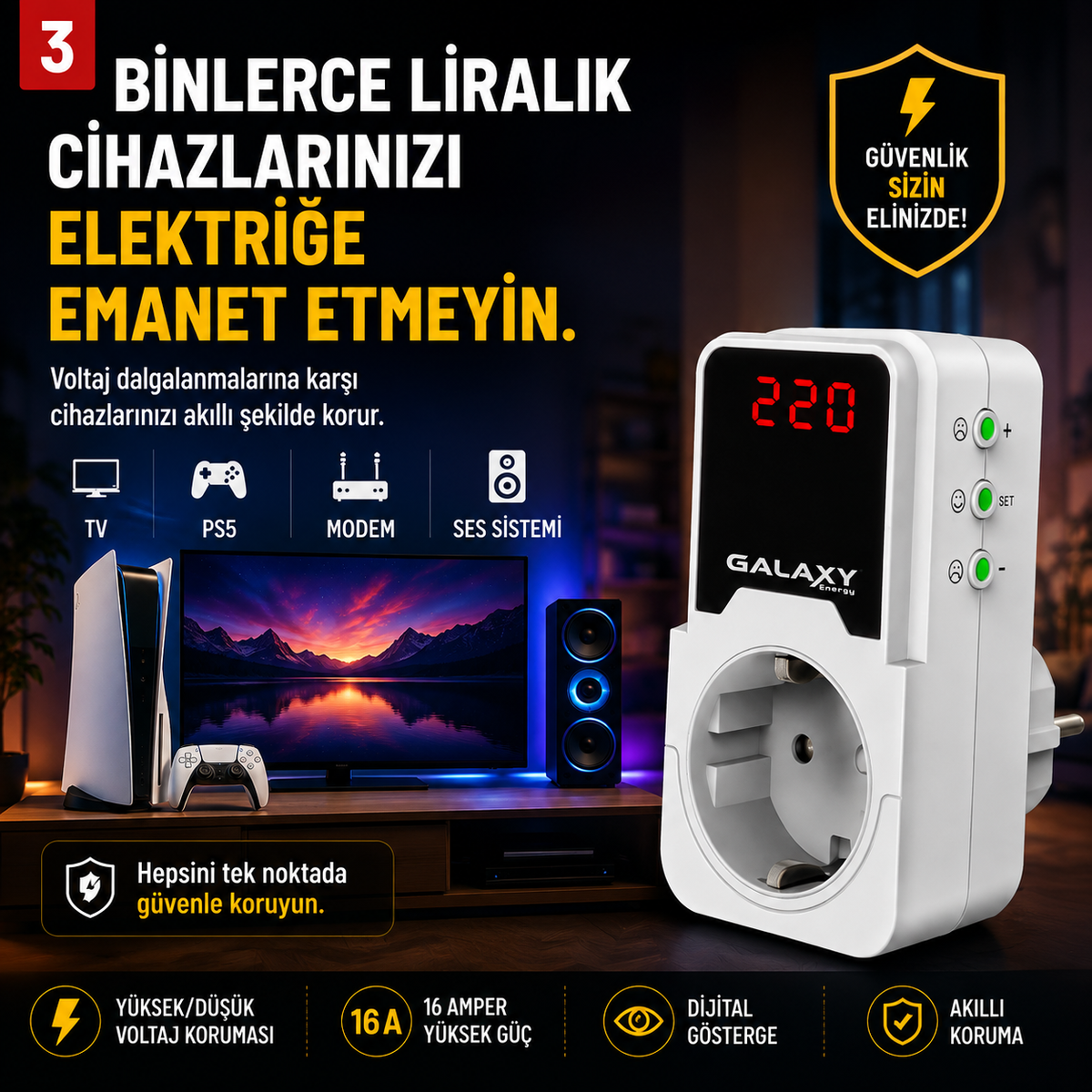 Galaxy S220 Akım Koruma Prizi