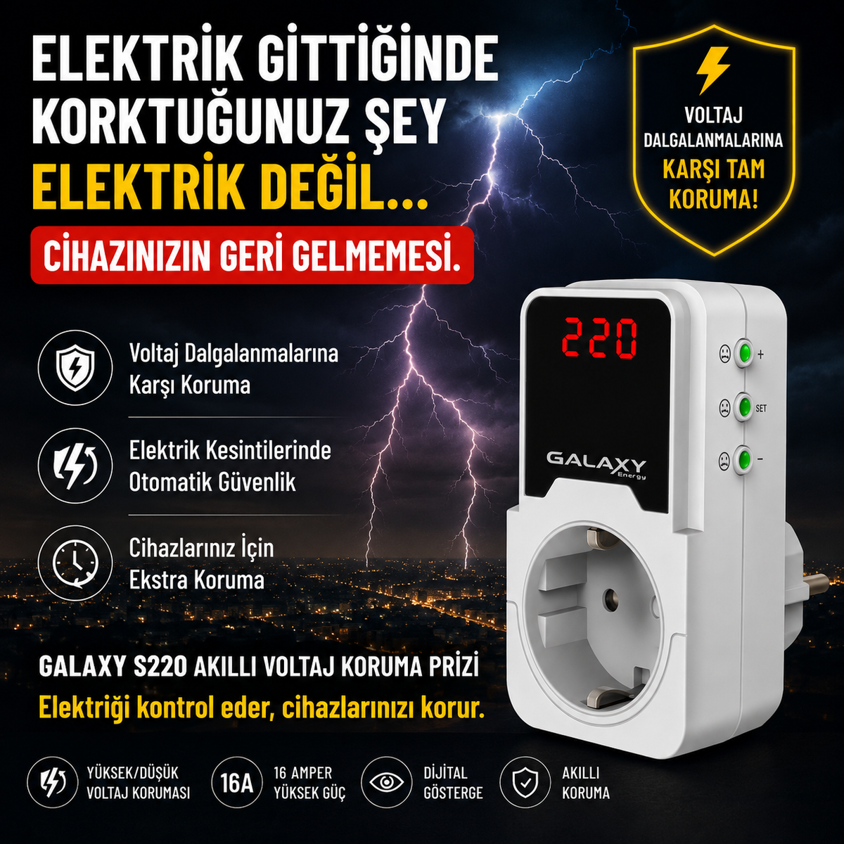 Galaxy S220 Akım Koruma Prizi